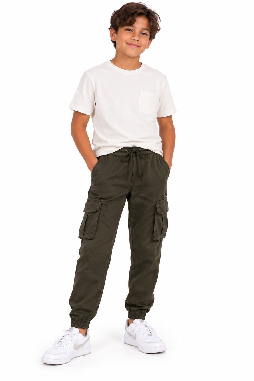 Sonoma Boys Olive Green Cargo Sweatpants Size Medium 10/12 Cotton Blend EUC